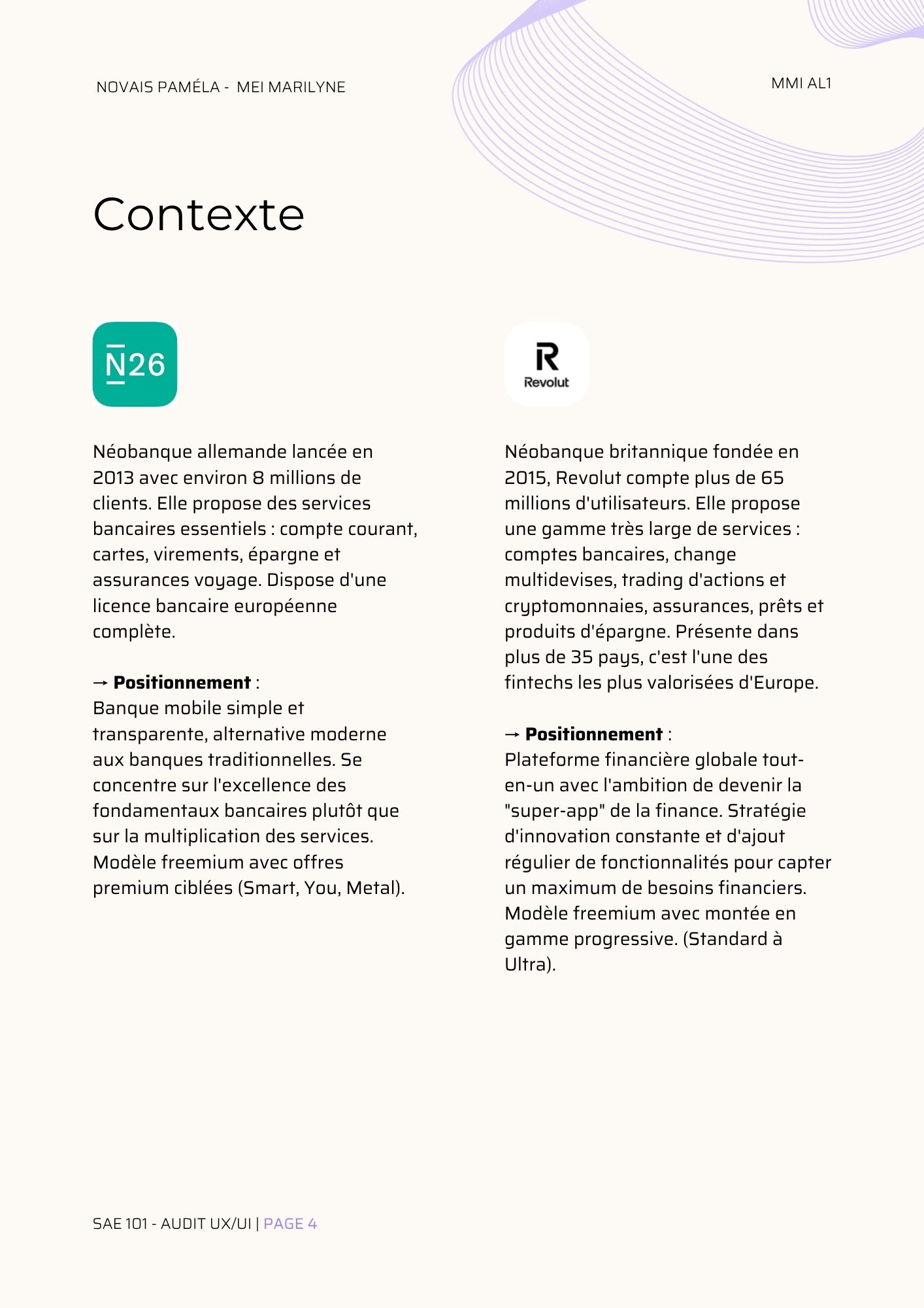 Audit UX/UI banques