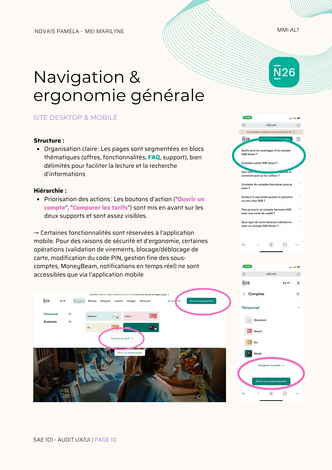 Audit UX/UI banques