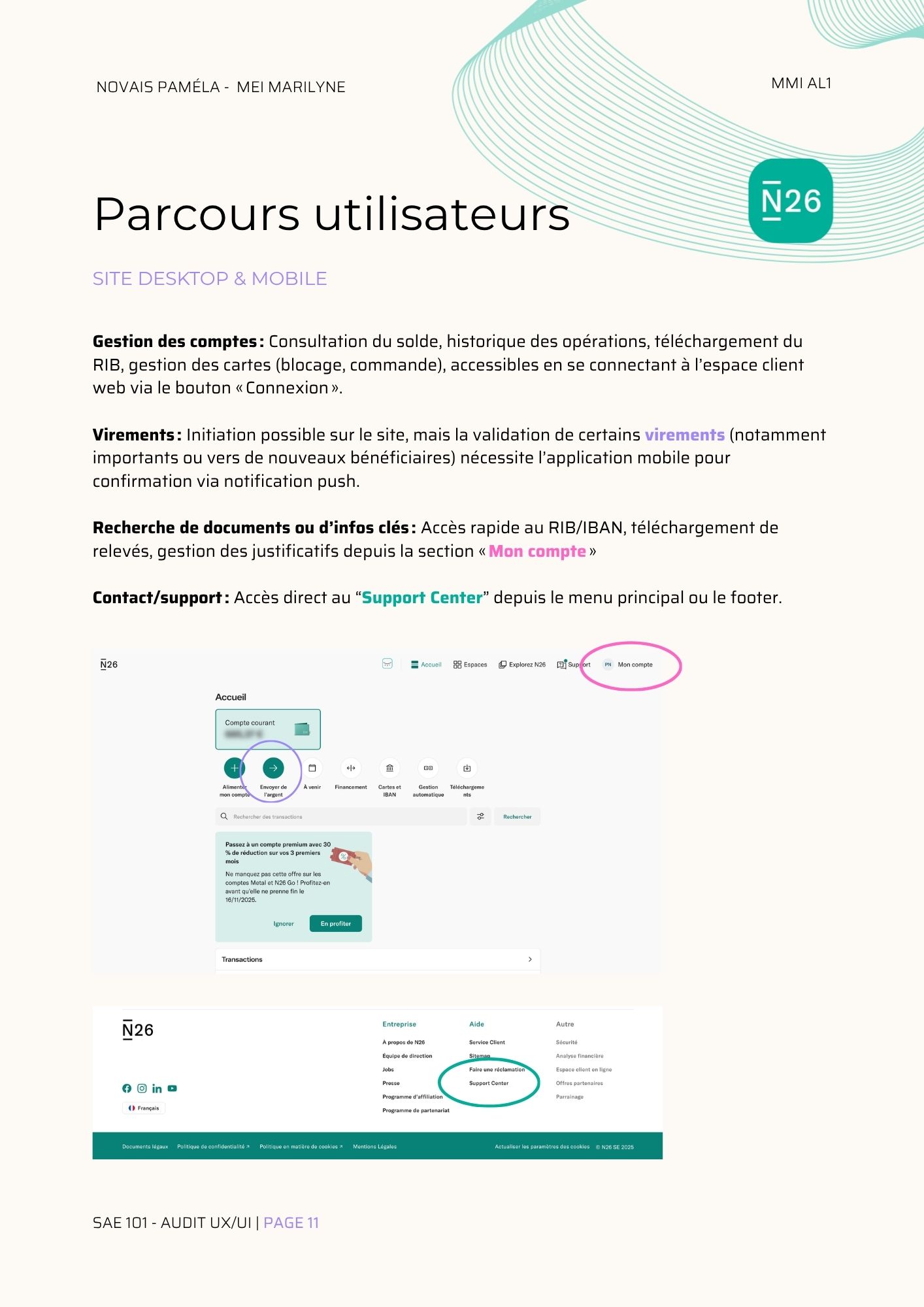 Audit UX/UI banques