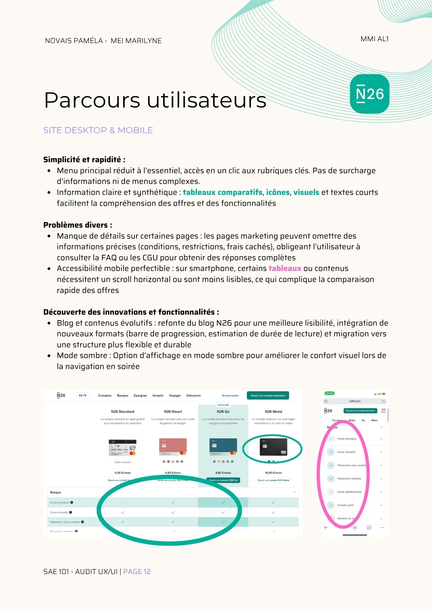 Audit UX/UI banques