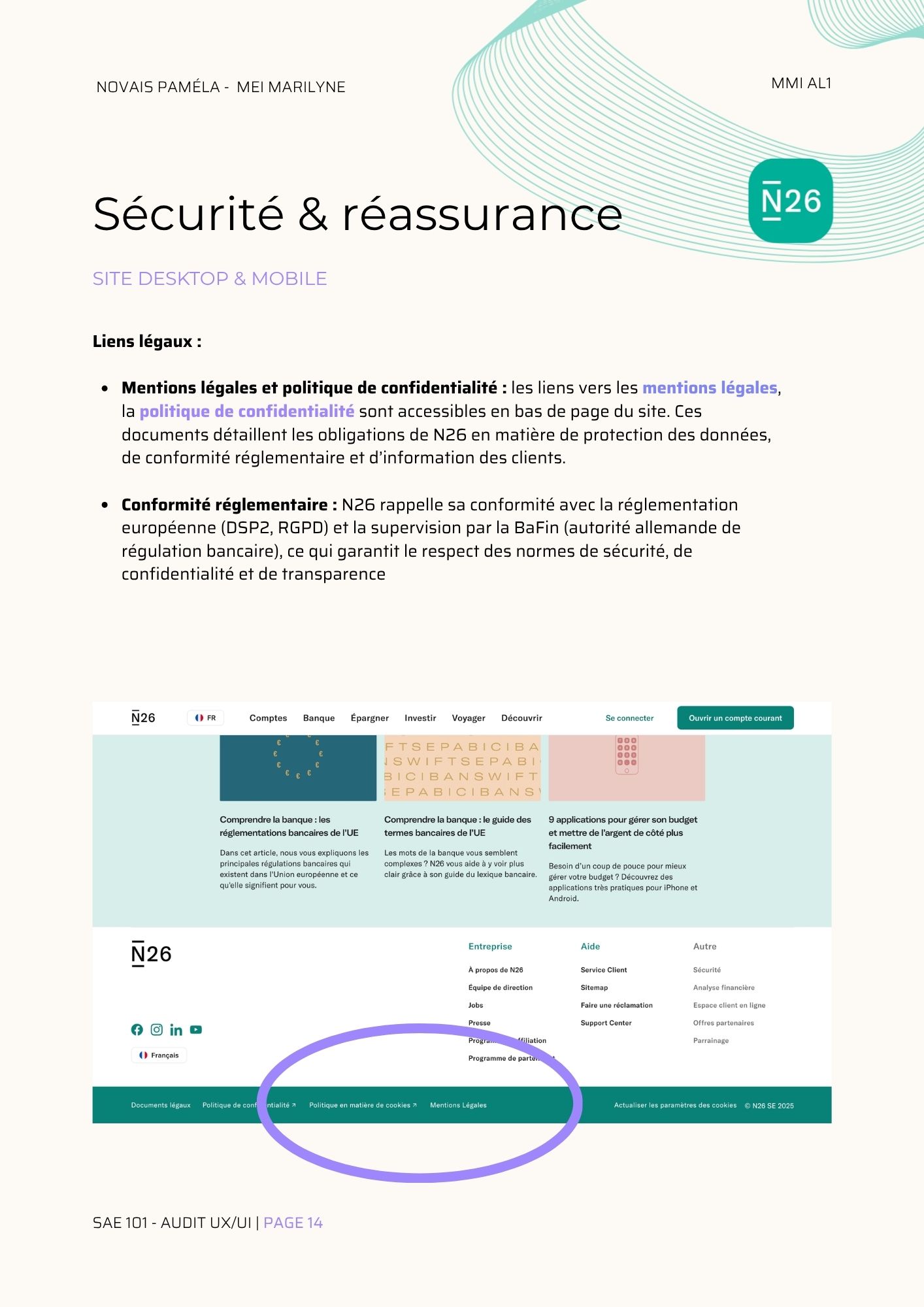 Audit UX/UI banques