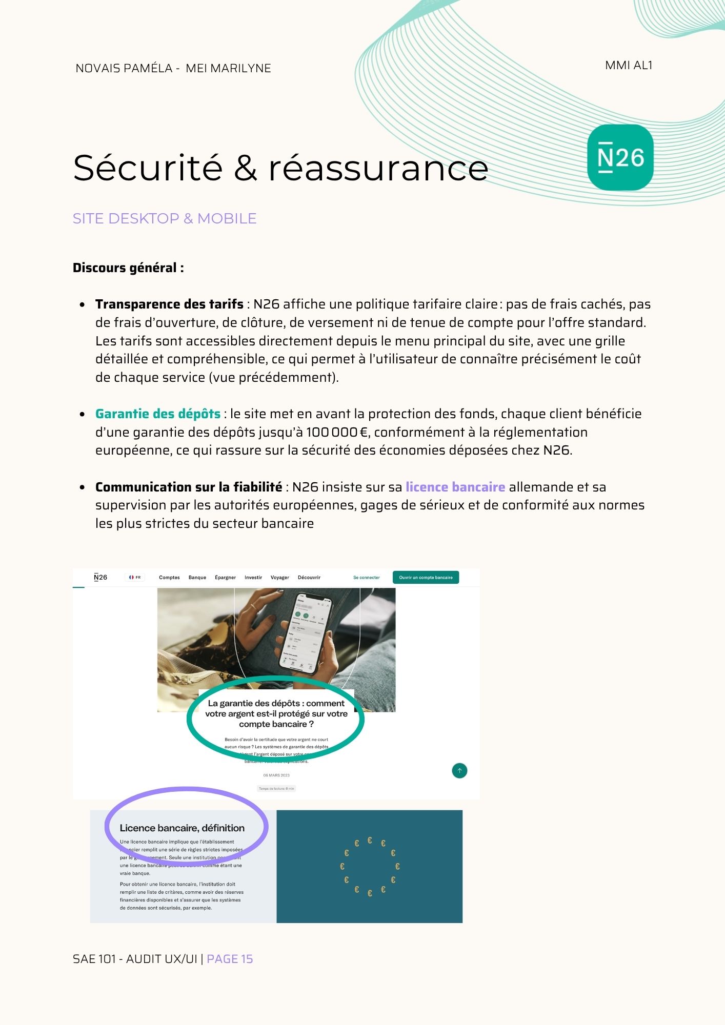 Audit UX/UI banques