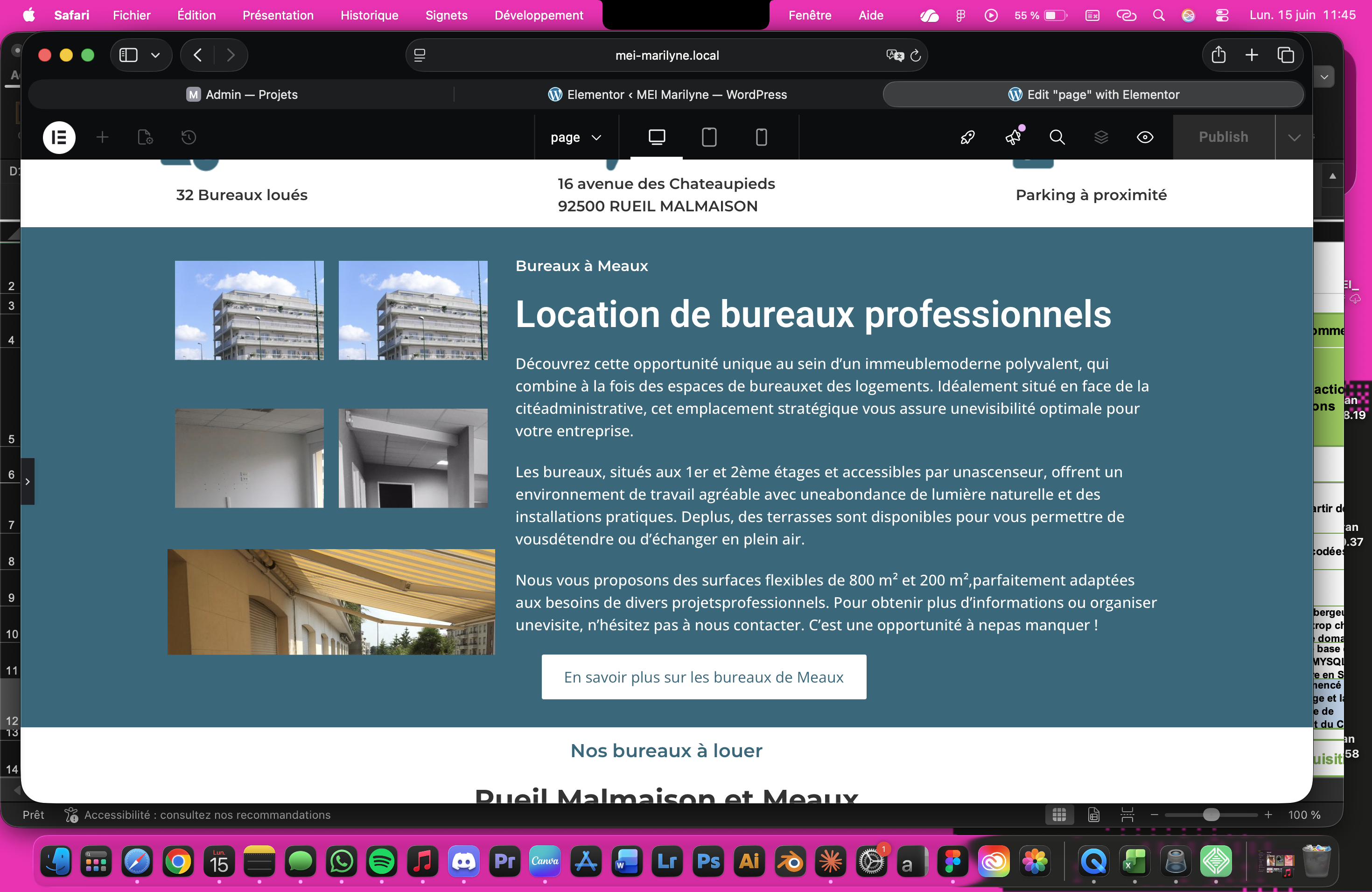 Reproduction d'un site immobilier