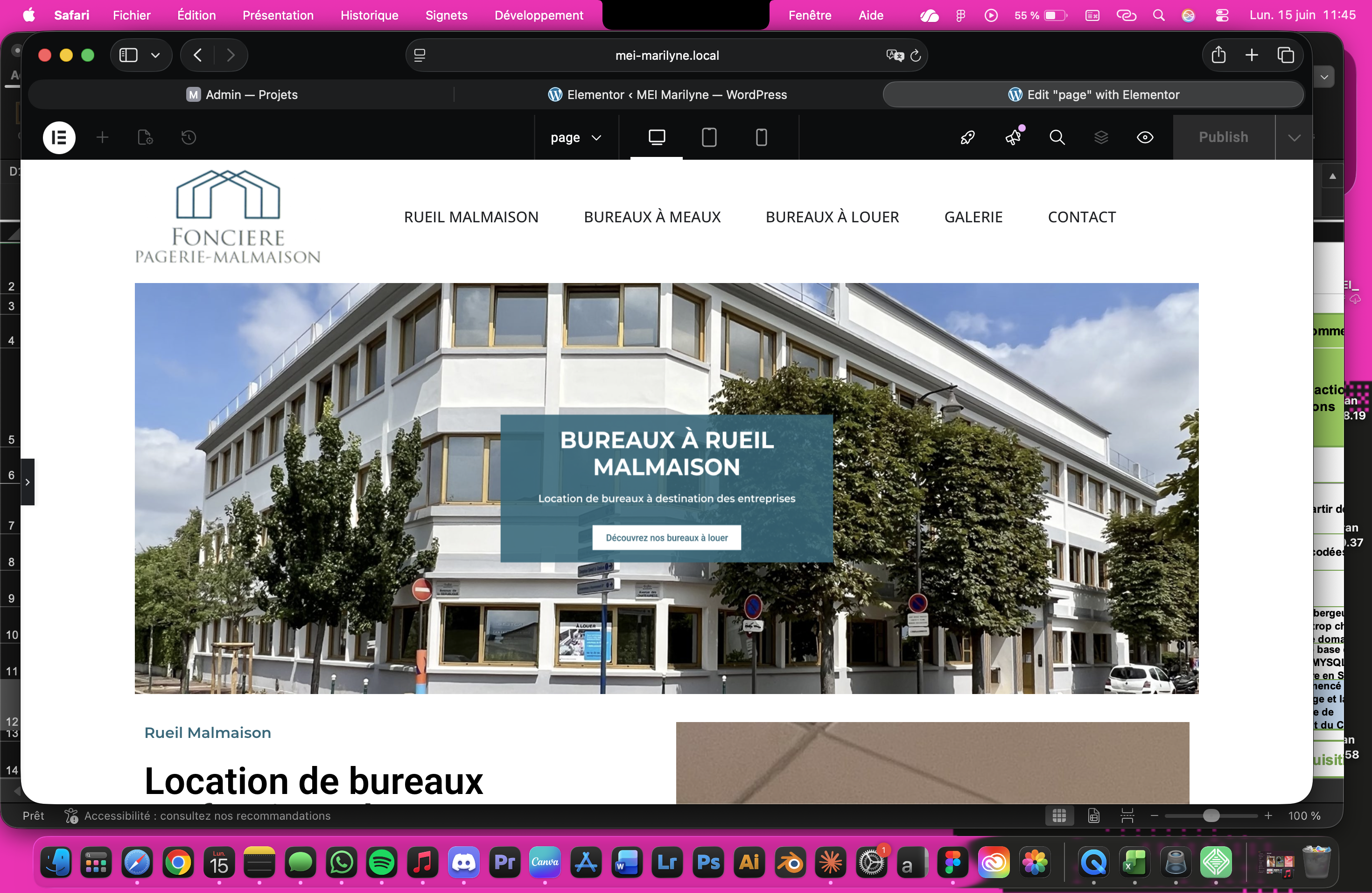 Reproduction d'un site immobilier